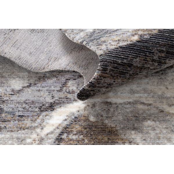 Matta TINE 75313B Sten - modern, oregelbunden form svart grå / light grå, 160x220 cm