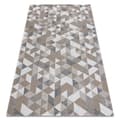 Pikkukuva 1 / 5: Matto CASA Ekologiczny, EKO SIZAL Boho Kolmiot 2816 kerma / taupe, z bawełny recyklingowanej, 133x190 cm