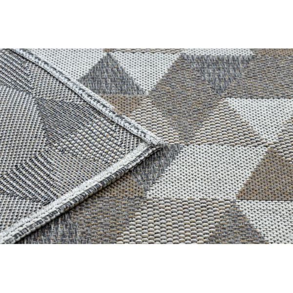 Matta CASA ECO SISAL Boho Trianglar 2816 grädde / taupe, återvunnen matta, 153x220 cm