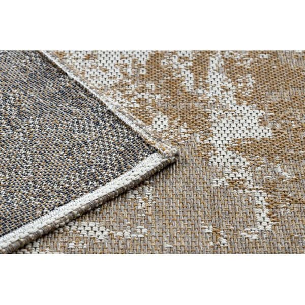 Tæppe CASA Ekologiczny, EKO SISAL Boho vasket, vintage 2809 fløde / gul, z bawełny recyklingowanej, 133x190 cm