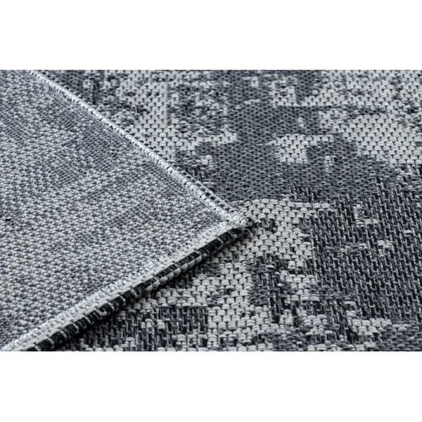 Matta CASA ECO SISAL Boho vintage 2809 grå / antracit, återvunnen matta, 114x170 cm