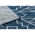 Miniatyrbild 3 av 5: Matta SISAL SION Geometric, Ruter 21778 Flat vävd mörkblå / ecru, 80x150 cm