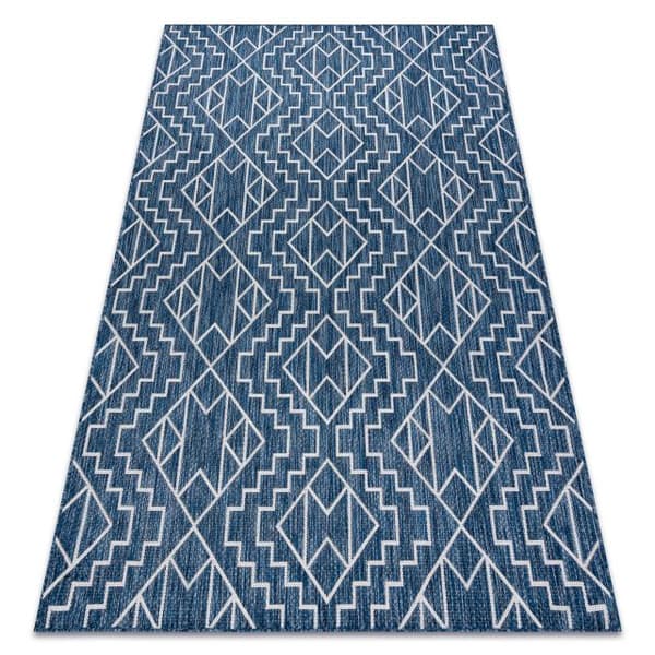 Matto STRING SIZAL SION Geometrinen, Rooma 21778 płaskie tkanie laivastonsininen / ecru, 80x150 cm