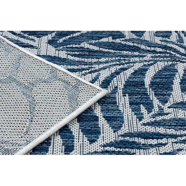 Matta SISAL SION Löv 22151 Flat vävd ecru / mörkblå, 120x170 cm