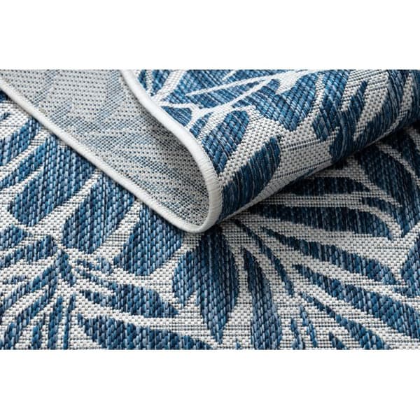 Matta SISAL SION Löv 22151 Flat vävd ecru / mörkblå, 120x170 cm