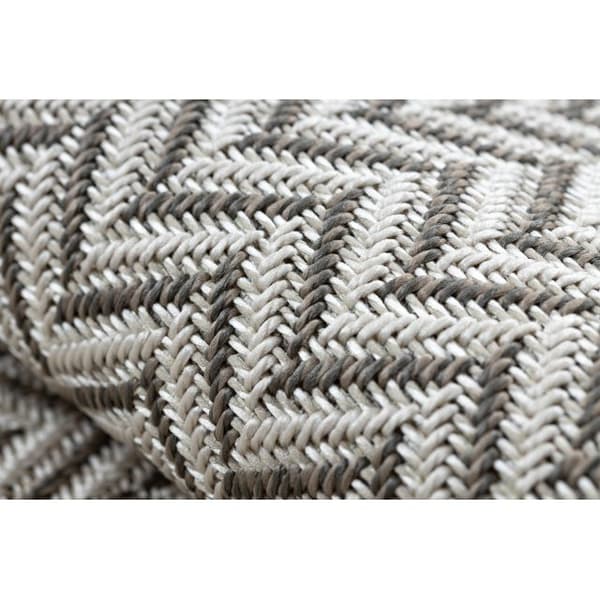 Tæppe SISALO OVERRASKNING SISAL Zigzag 2901 fløde / taupé, 120x170 cm