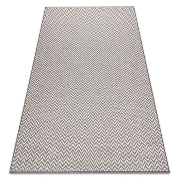 Tæppe SISALO OVERRASKNING SISAL Zigzag 2901 fløde / taupé, 120x170 cm