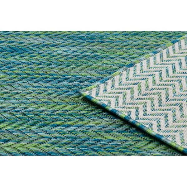 Matto FISY moderni, STRING SIZAL 20776 Zigzag, mélange sininen, 140x190 cm