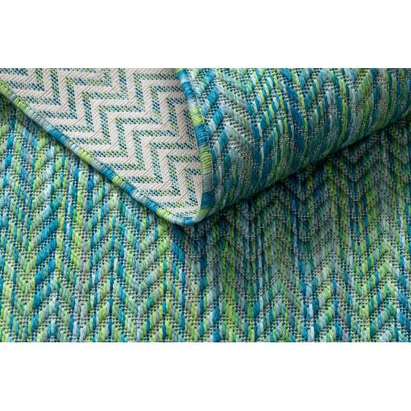 Matto FISY moderni, STRING SIZAL 20776 Zigzag, mélange sininen, 140x190 cm
