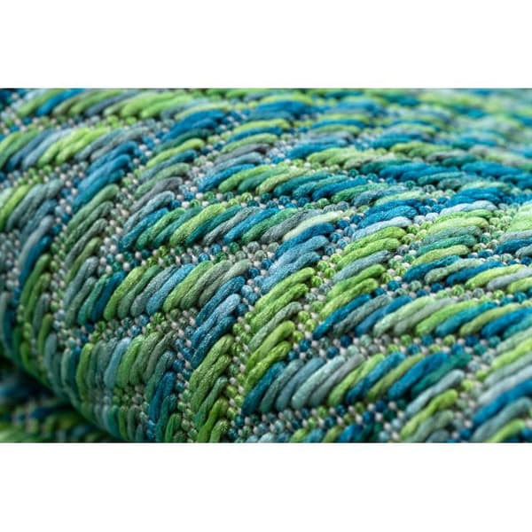 Matto FISY moderni, STRING SIZAL 20776 Zigzag, mélange sininen, 140x190 cm