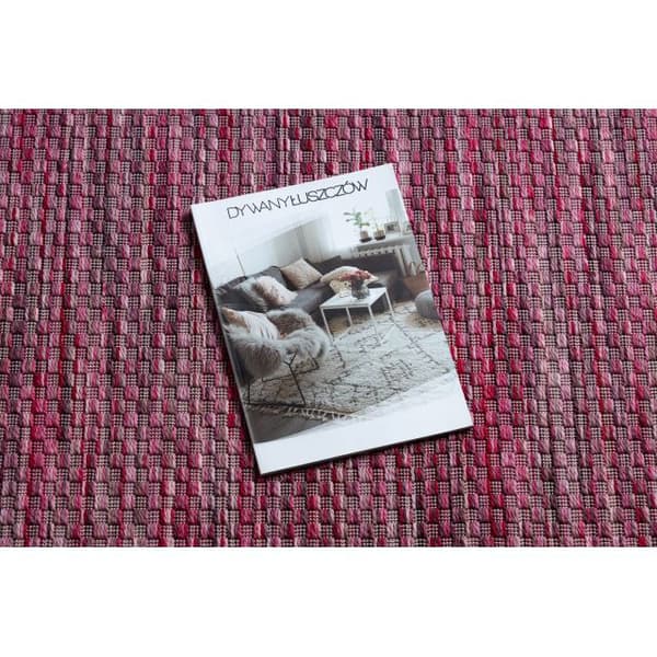 Modern FISY matta SISAL 20774 Kvadrater, melange rosa, 140x190 cm