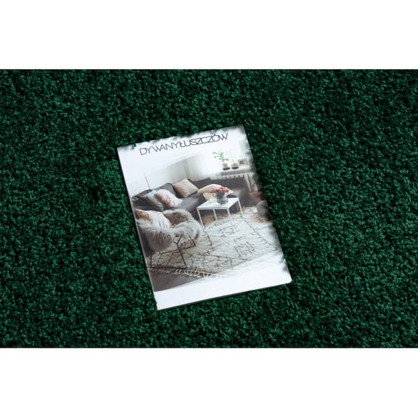 Tæppe SOFFI shaggy 5cm flaske grønt, 120x170 cm
