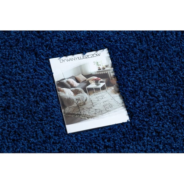 Tæppe SOFFI shaggy 5cm marineblå blå, 160x220 cm