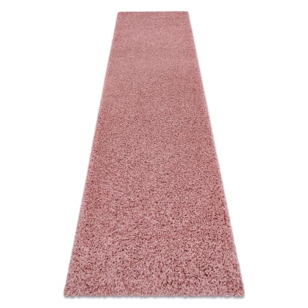 Matta, Löpare SOFFI shaggy 5cm rosa - för kök, korridor och hall, 80x200 cm