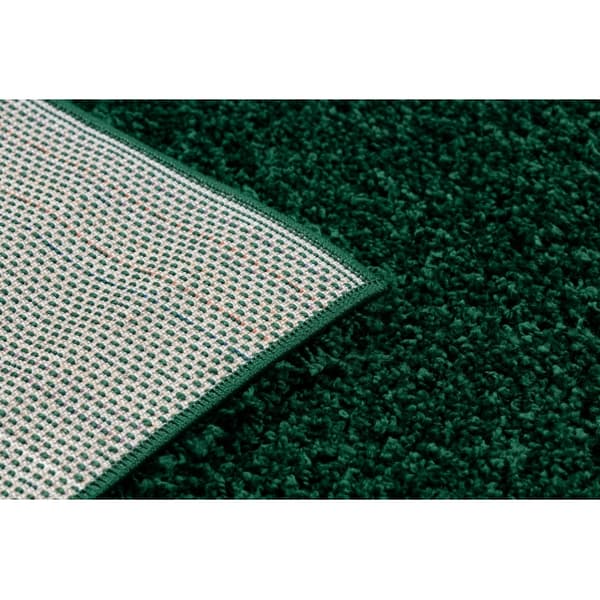 Tæppe, Fortovet SOFFI shaggy 5cm flaske grønt - ind i køkkenet, til gangen, til korridoren, 80x250 cm