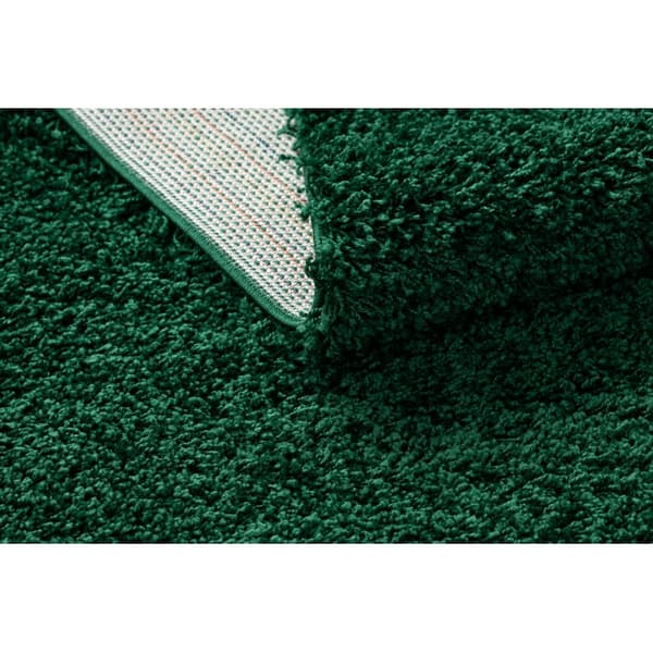 Tæppe, Fortovet SOFFI shaggy 5cm flaske grønt - ind i køkkenet, til gangen, til korridoren, 80x250 cm
