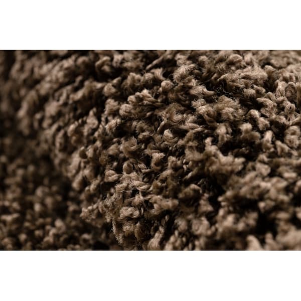 Tæppe, Fortovet SOFFI shaggy 5cm brun - ind i køkkenet, til gangen, til korridoren, 80x200 cm