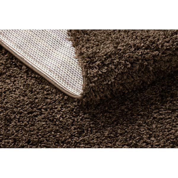 Matta, Löpare SOFFI shaggy 5cm flaskgrön - för kök, korridor och hall, 80x250 cm