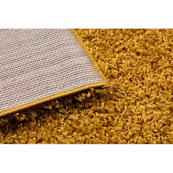 Matta, Löpare SOFFI shaggy 5cm guld - för kök, korridor och hall, 70x250 cm
