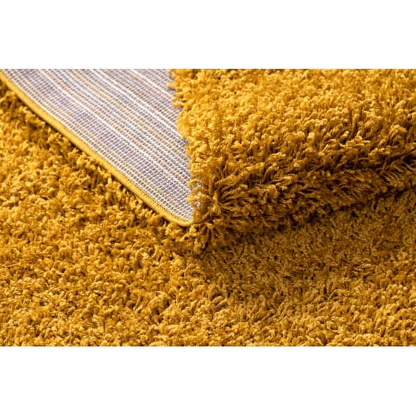 Matta, Löpare SOFFI shaggy 5cm guld - för kök, korridor och hall, 70x250 cm