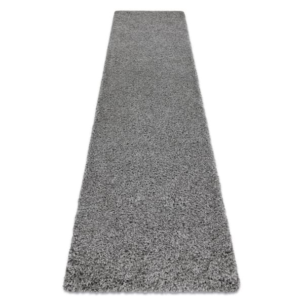 Tæppe, Fortovet SOFFI shaggy 5cm grå - ind i køkkenet, til gangen, til korridoren, 80x200 cm