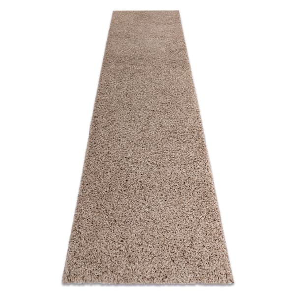 Matta, Löpare SOFFI shaggy 5cm beige - för kök, korridor och hall, 80x250 cm