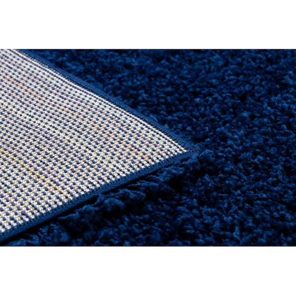 Matta, Löpare SOFFI shaggy 5cm mörkblå - för kök, korridor och hall, 60x250 cm