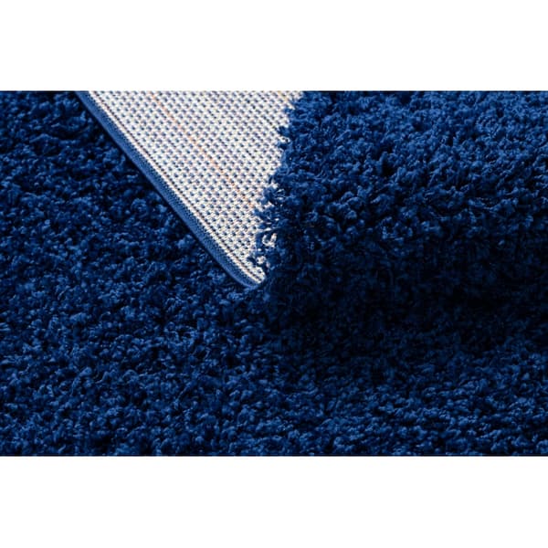 Matta, Löpare SOFFI shaggy 5cm mörkblå - för kök, korridor och hall, 60x250 cm
