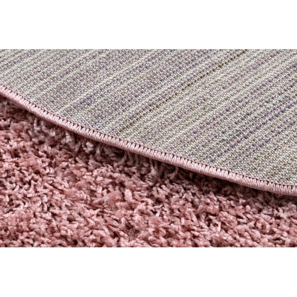 Matta SOFFI cirkel shaggy 5cm rosa, cirkel 80 cm