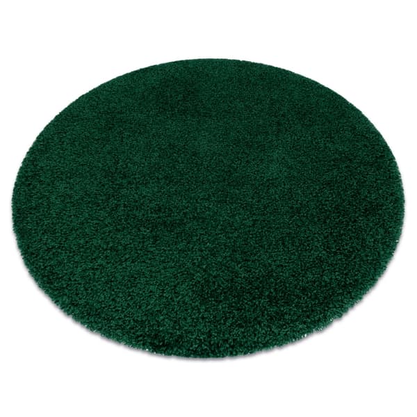 Matta SOFFI cirkel shaggy 5cm flaskgrön, cirkel 100 cm