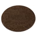 Miniatyrbillede 1 af 5: Tæppe SOFFI hjul shaggy 5cm brun, cirkel 120 cm