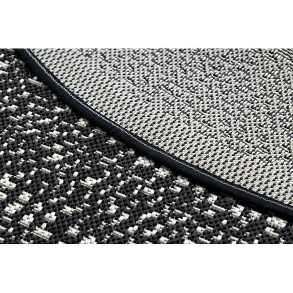 Matta runda FLAT 48834690 SISAL Prickar svart, cirkel 120 cm