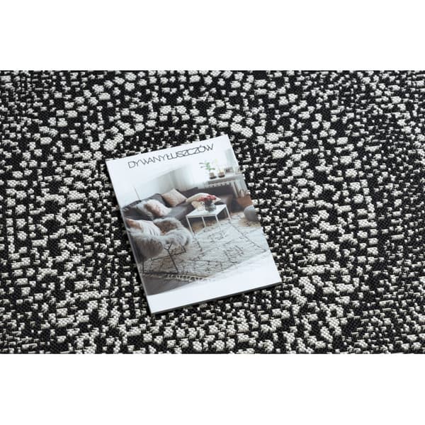 Matta runda FLAT 48834690 SISAL Prickar svart, cirkel 120 cm