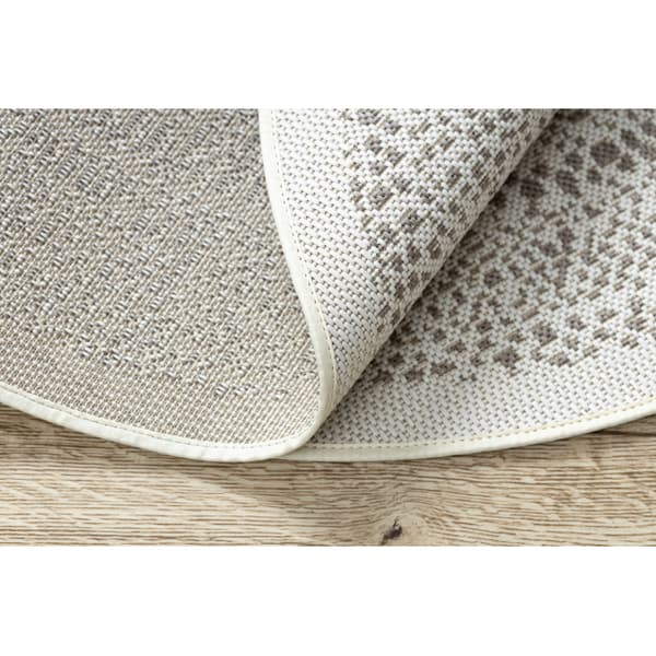 Sisal-hjuletæppe SISAL FLAT 48834866 Prikker, fløde, cirkel 120 cm