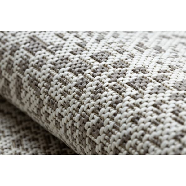Sisal-hjuletæppe SISAL FLAT 48834866 Prikker, fløde, cirkel 120 cm