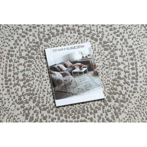 Sisal-hjuletæppe SISAL FLAT 48834866 Prikker, fløde, cirkel 120 cm