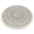 Miniatyrbillede 1 af 5: Sisal-hjuletæppe SISAL FLAT 48834866 Prikker, fløde, cirkel 120 cm