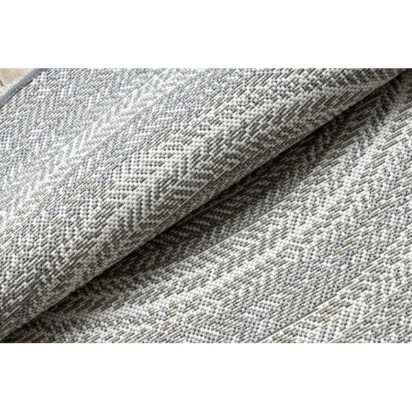 Matta runda FLAT 48837637 SISAL Boho, fläta grå, cirkel 120 cm