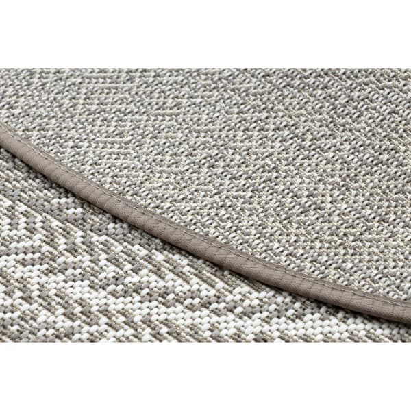 Matta runda FLAT 48837686 SISAL Boho, fläta beige, cirkel 120 cm