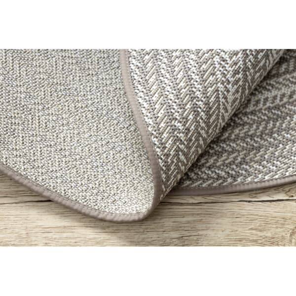 Matta runda FLAT 48837686 SISAL Boho, fläta beige, cirkel 120 cm
