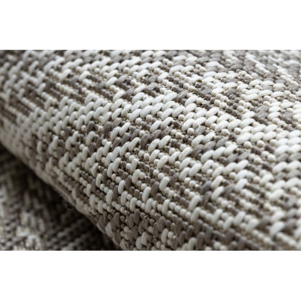 Matta runda FLAT 48837686 SISAL Boho, fläta beige, cirkel 120 cm