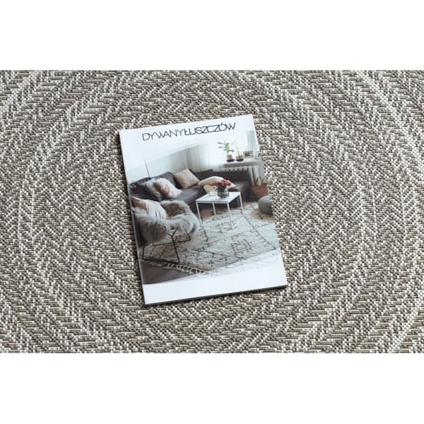 Matta runda FLAT 48837686 SISAL Boho, fläta beige, cirkel 120 cm