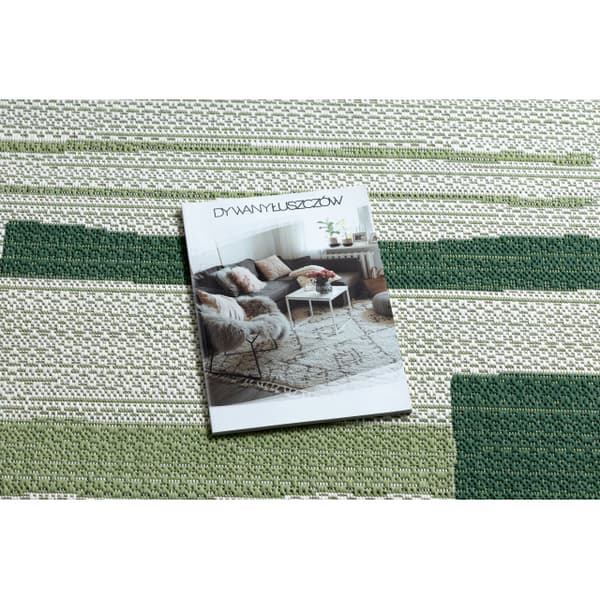 Tæppe Strenge SISAL COLOR 19676362 Linjer beige / grøn, 200x290 cm