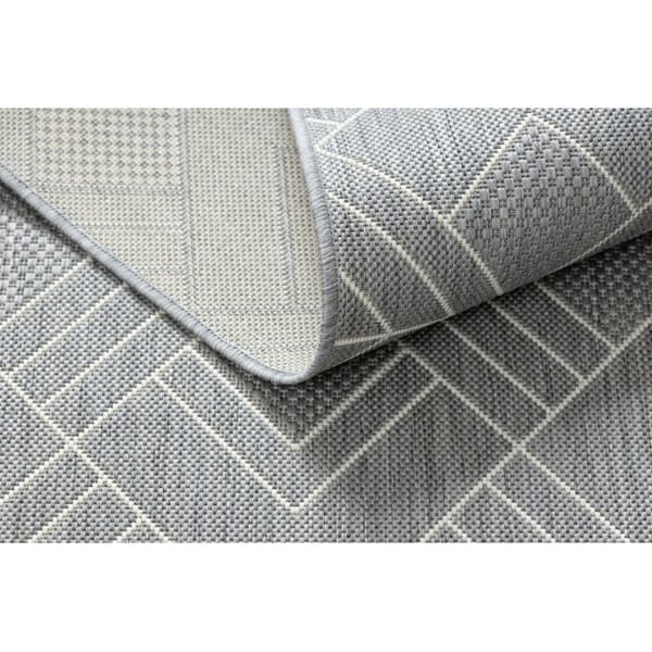 Matta SISAL FLAT 48731637 Kvadrater diamanter, geometrisk grå / kräm, 140x200 cm