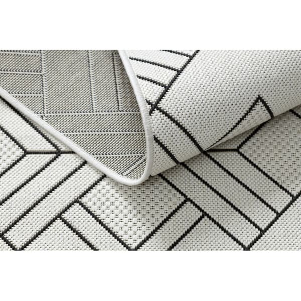 Matta SISAL FLAT 48731960 Kvadrater diamanter, geometrisk kräm / grå, 200x290 cm