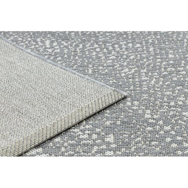 Matta SISAL FLAT 48832637 Cirklar, prickar grå / kräm, 200x290 cm