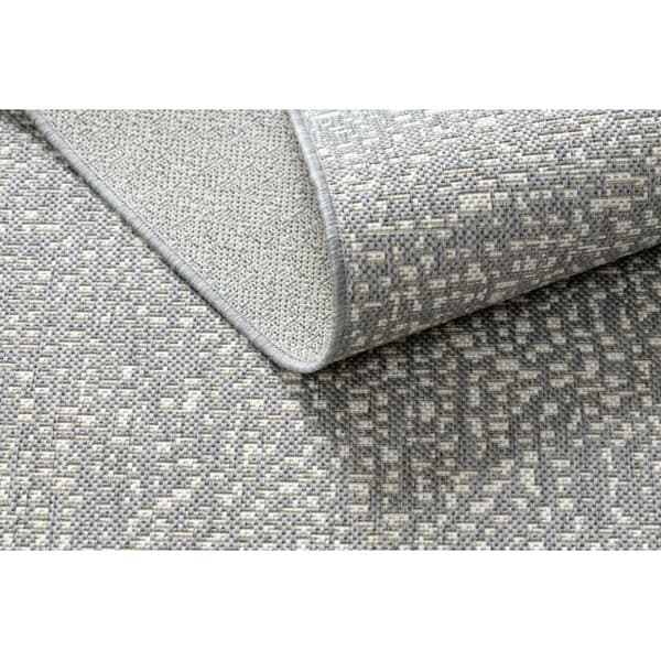 Matta SISAL FLAT 48832637 Cirklar, prickar grå / kräm, 200x290 cm