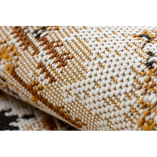 Tæppe Strenge SISAL COLOR 19521460 Pynt, ramme, kanel - beige, 80x150 cm