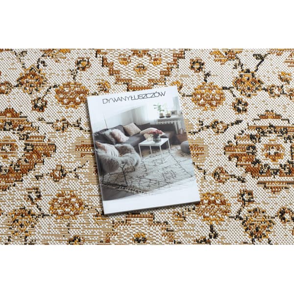 Tæppe Strenge SISAL COLOR 19521460 Pynt, ramme, kanel - beige, 80x150 cm