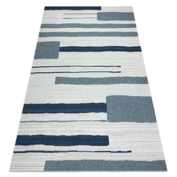 Tæppe Strenge SISAL COLOR 19676369 Linjer beige / blå, 200x290 cm